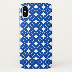 Blauw en wit scheepspatroon iPhone x hoesje