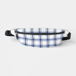 Blauw en wit scheepsplaid heuptasje