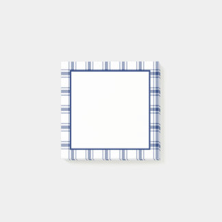 Blauw en wit scheepsplaid post-it® notes