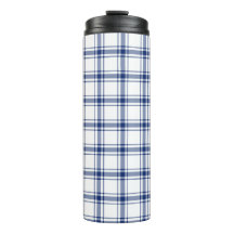 Blauw en wit scheepsplaid