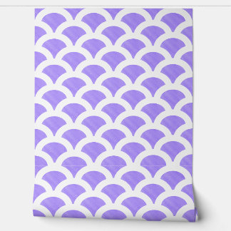 Blauw en wit Schelpbehang Behang