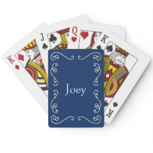 Blauw en wit Scrollwork Deck van