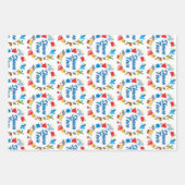 Blauw en wit Shana Tova Inpakpapier Vel (Voorkant 3)