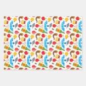 Blauw en wit Shana Tova Inpakpapier Vel (Voorkant)