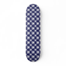 Blauw en wit Shibori-cirkelpatroon