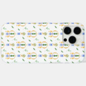  blauw en wit Sinaasappel Chinoiserie Topiary Case-Mate iPhone Case (Achterkant (horizontaal))