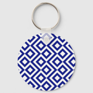 Blauw en wit sleutelhanger