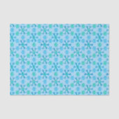 Blauw en wit Snowflake Tissuepapier (Voorkant)