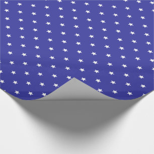 Blauw en wit Star Patroon Cadeaupapier