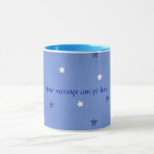 Blauw en wit sterren Je bericht Aangepaste Mokken (Midden)
