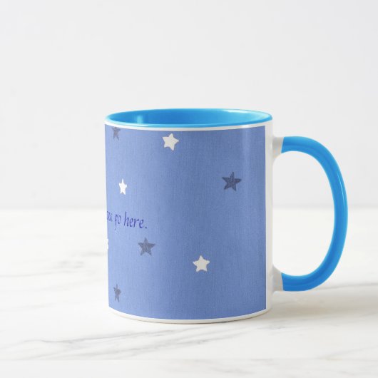 Blauw en wit sterren Je bericht Aangepaste Mokken (Rechts)