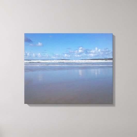 Blauw en wit strand canvas afdruk (Voorkant)