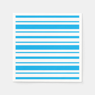 Blauw en wit streeppatroon servet