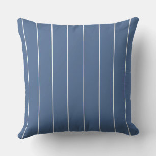 Blauw en wit strepenpatroon kussen