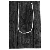 Blauw en wit String Bow On Wood Medium Cadeauzakje (Achterkant)
