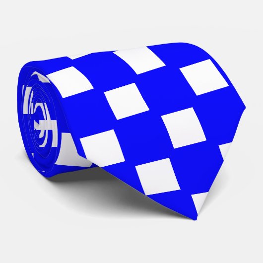 Blauw en wit Stropdas (Opgerold)