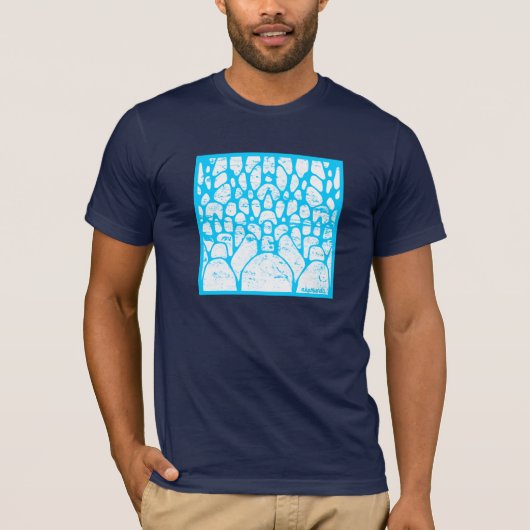Blauw en wit t-shirt (Voorkant)
