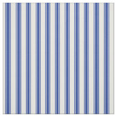 Blauw en wit Ticking Strepen Stof (Swatch)