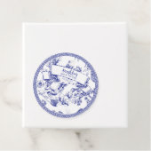 Blauw en Wit Toile Bedankjes Labels (In situ)