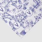 Blauw en Wit Tolet Tissuepapier (Detail)