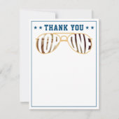 Blauw en wit TopOne Fighter Pilot Bedankkaart (Voorkant)