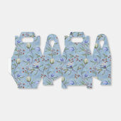 Blauw en wit Tulps Anemones Pattern Bedankdoosjes (Uitgevouwen)