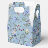 Blauw en wit Tulps Anemones Pattern Bedankdoosjes (Geopend)