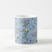Blauw en wit Tulps Anemones Pattern Koffiemok (Center)