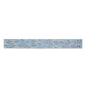 Blauw en wit Tulps Anemones Pattern Lint (Voorkant)