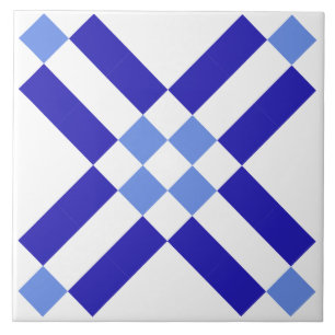Blauw en wit vierkant Klassieke Patroonkeramische Tegeltje