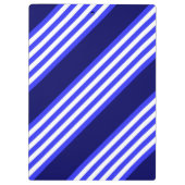 Blauw en wit vijf strepen patroon klembord (Achterkant)