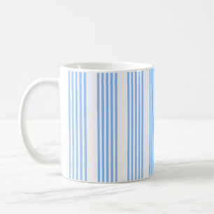 Blauw en wit vijf strepen patroon koffiemok