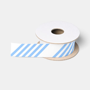 Blauw en wit vijf strepen patroon lint