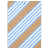 Blauw en wit vijf strepen patroon met tint klembord (Achterkant)