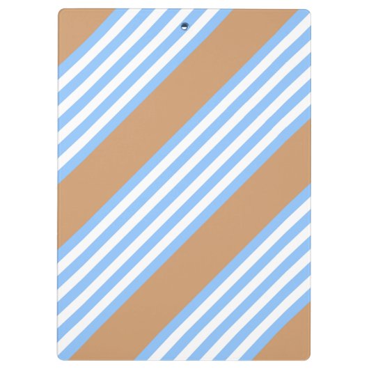 Blauw en wit vijf strepen patroon met tint klembord (Achterkant)