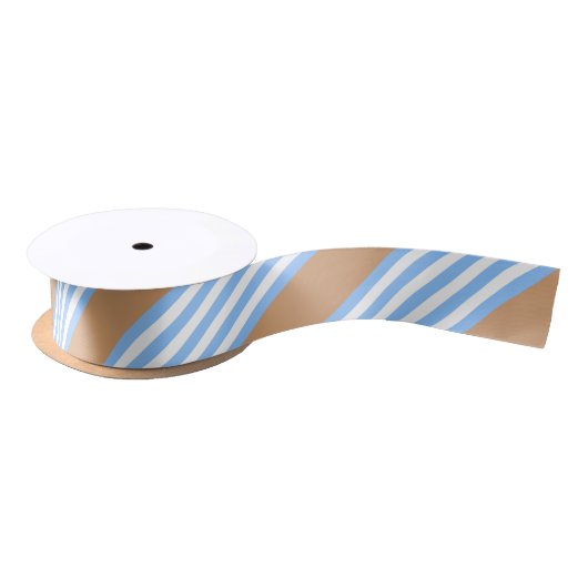 Blauw en wit vijf strepen patroon met tint lint (Spoel)