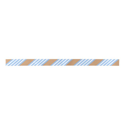 Blauw en wit vijf strepen patroon met tint lint (Voorkant)