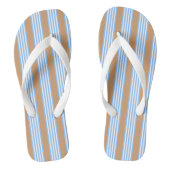 Blauw en wit vijf strepen patroon met tint teenslippers (Voetbed)