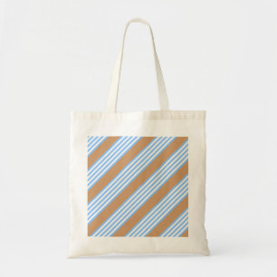 Blauw en wit vijf strepen patroon met tint tote bag