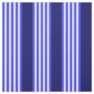 Blauw en wit vijf strepen patroon stof