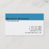 Blauw en wit Visitekaartje (Voorkant)