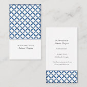 Blauw en wit Visitekaartje voor interieurontwerper (Voorkant / Achterkant)