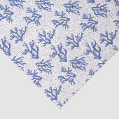 Blauw en wit zee koraal, volledig over weefselpapi tissuepapier (Detail)