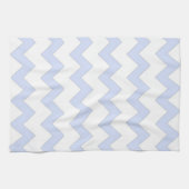 Blauw en wit zigzag chevron-ontwerp theedoek (Horizontaal)