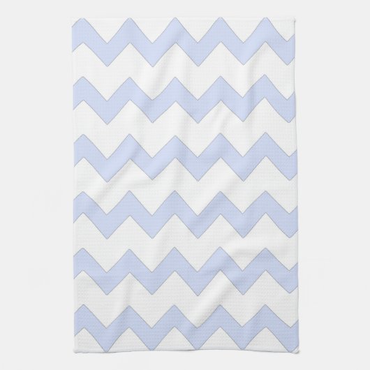 Blauw en wit zigzag chevron-ontwerp theedoek (Verticaal)