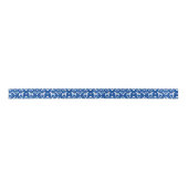 Blauw en Wit Zweeds Dala Paard Vakantie Lint (Voorkant)