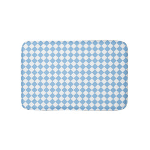 Blauw- en witcontrolepatroon badmat