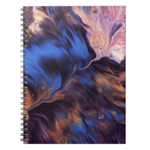 BLAUW EN WITTE ABSTRACTE SCHIJNEN NOTITIEBOEK