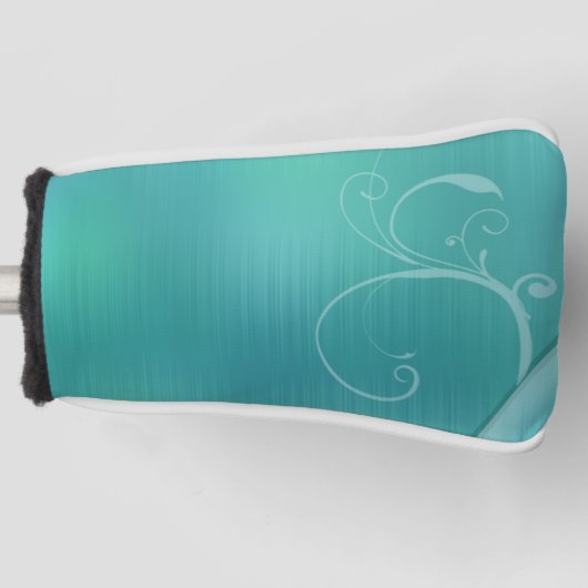 Blauw en witte achtergrond Putter Golf Head Hoesje Golfheadcover (Voorkant)