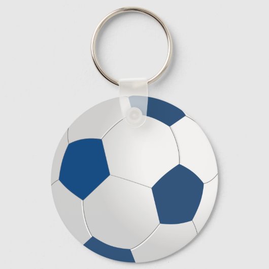 Blauw en witte bal sleutelhanger (Voorkant)